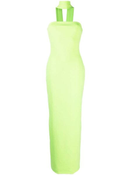 Solace London Green The Amari crêpe gown