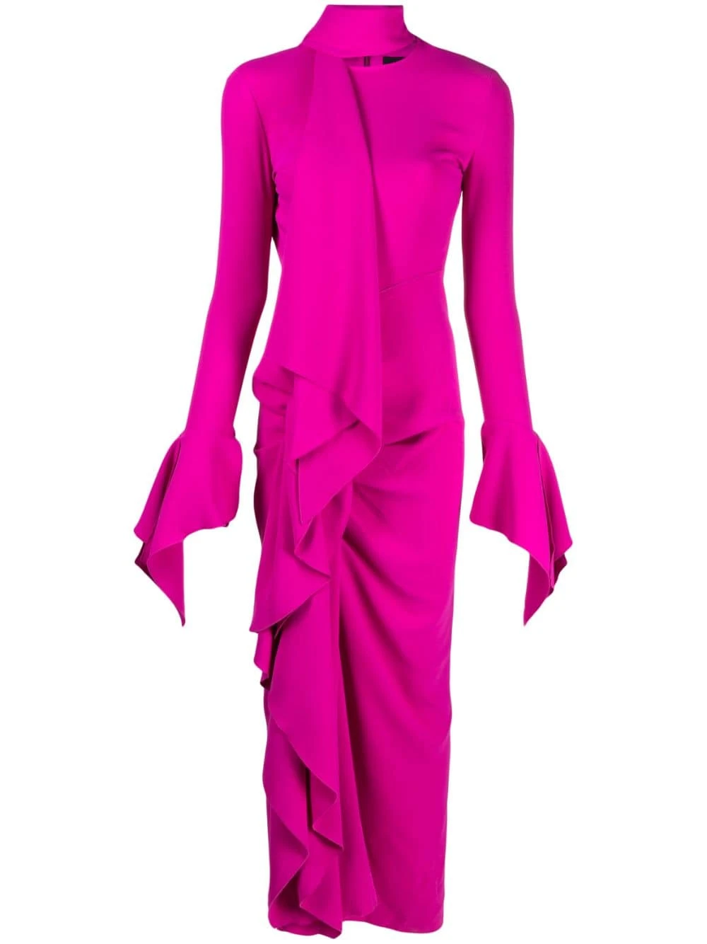 Solace-London-The-Nella-ruffled-maxi-dress Solace London Pink The Nella ruffled maxi dress