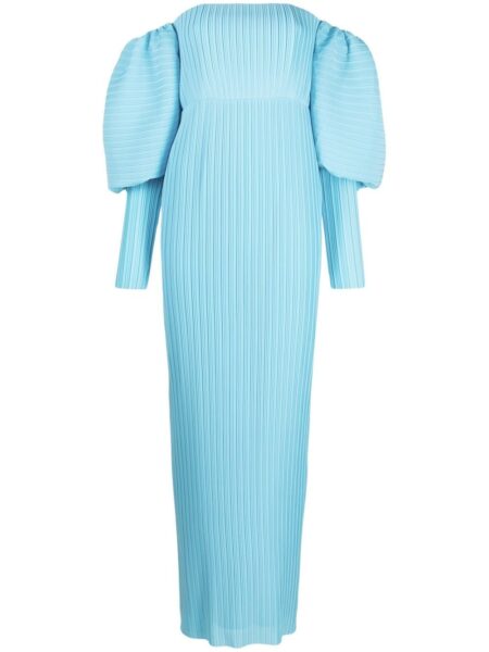 Solace London Blue The Tasmin ribbed maxi dress