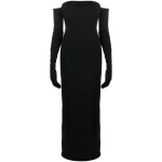 Solace London Black The Tullia strapless gown