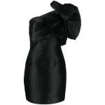 Solace-London-Tianah-one-shoulder-minidress Solace London Black Tianah one-shoulder minidress