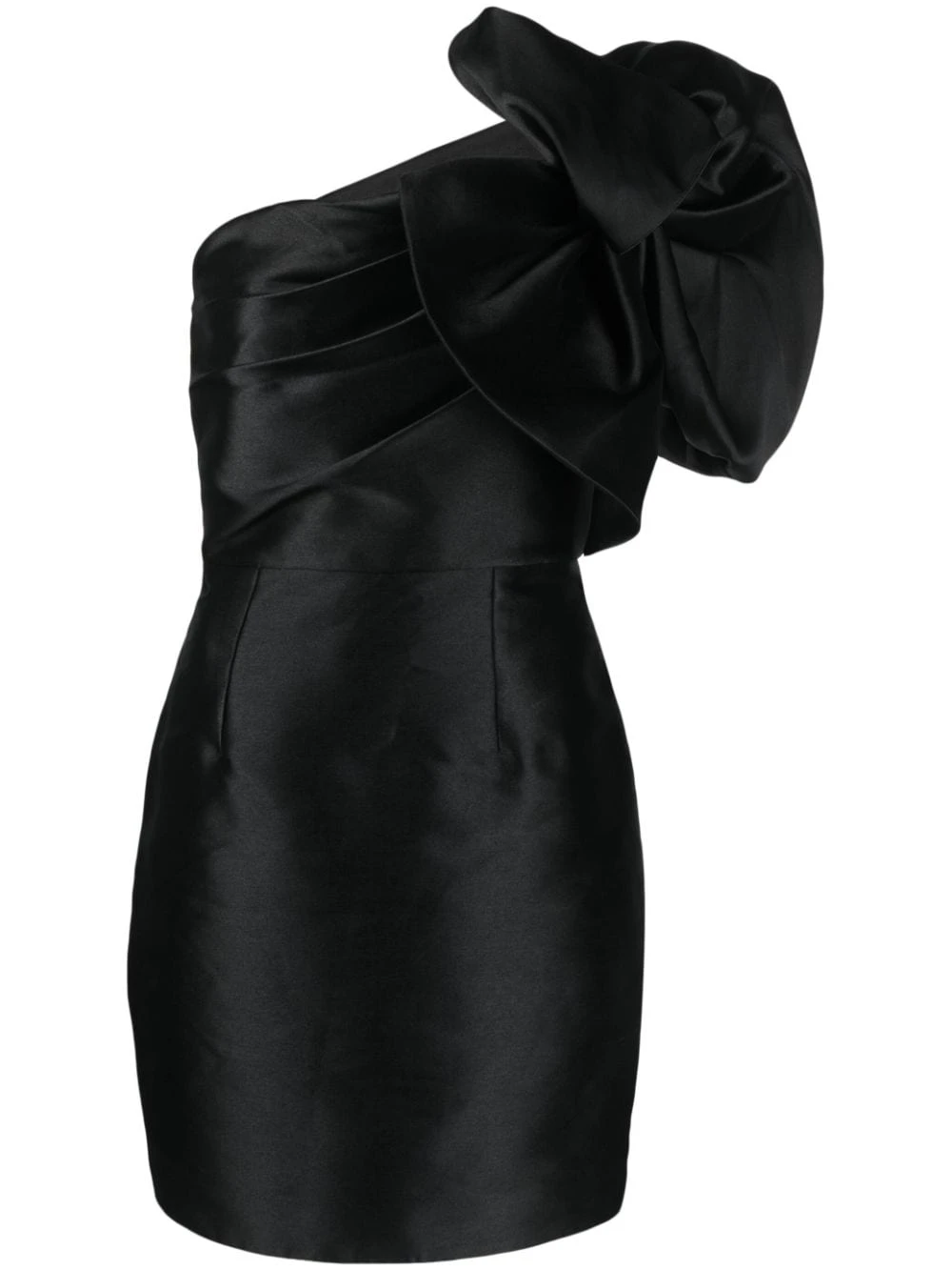 Solace-London-Tianah-one-shoulder-minidress Solace London Black Tianah one-shoulder minidress
