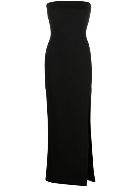Solace London Black Zora strapless maxi dress