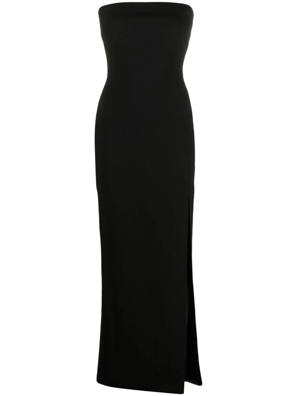 Solace-London-Zora-strapless-maxi-dress Solace London Black Zora strapless maxi dress