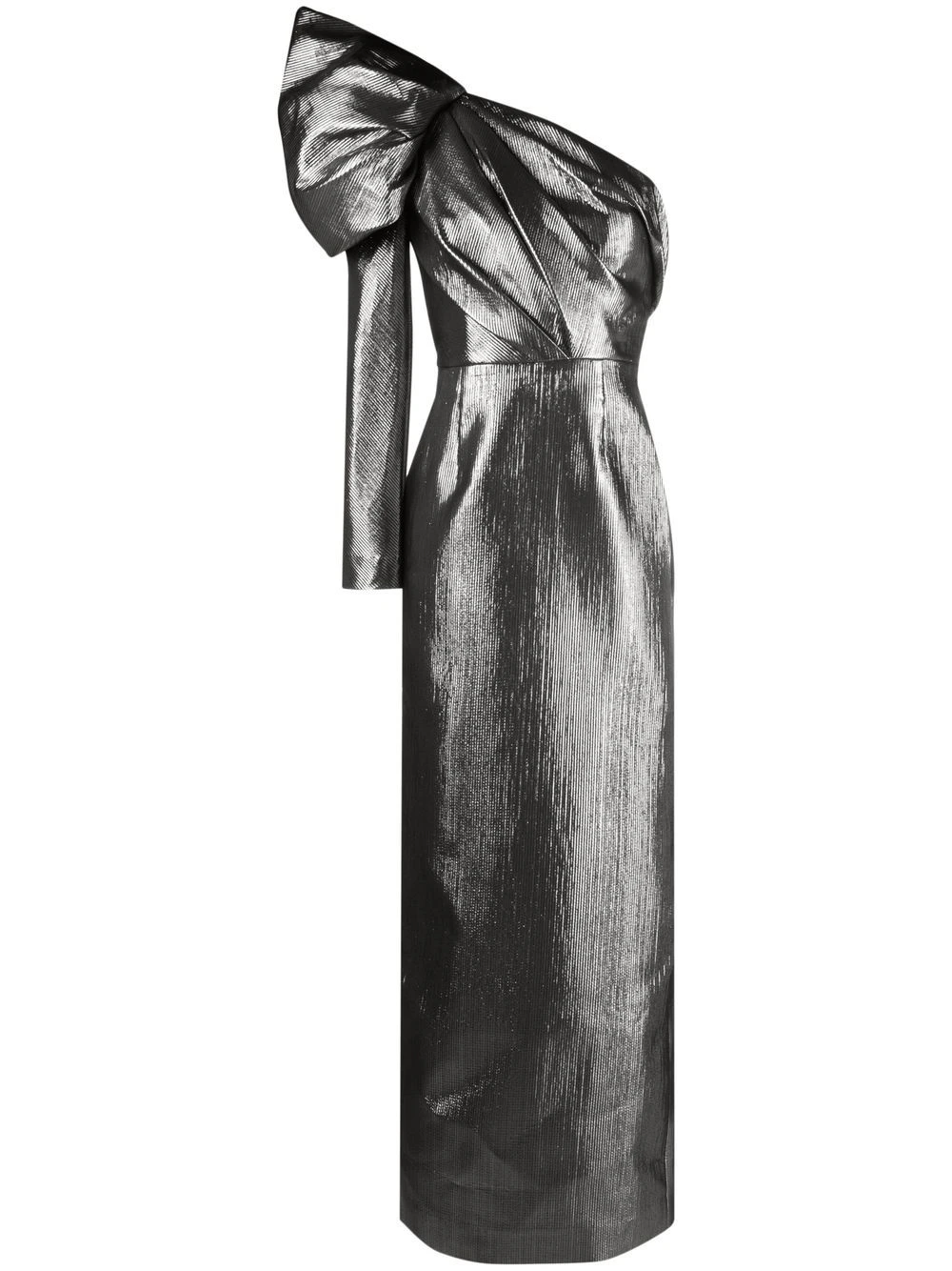 Solace-London-one-shoulder-maxi-dress Solace London Metalic one-shoulder maxi dress