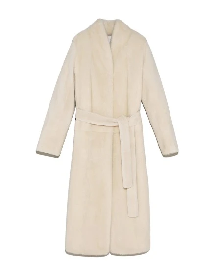 Yves Salomon Belted Coat In Sheared And Long Haired Mink Fur 427123 nobg Yves Salomon Belted Coat In Sheared And Long Haired Mink Fur 427123 nobg