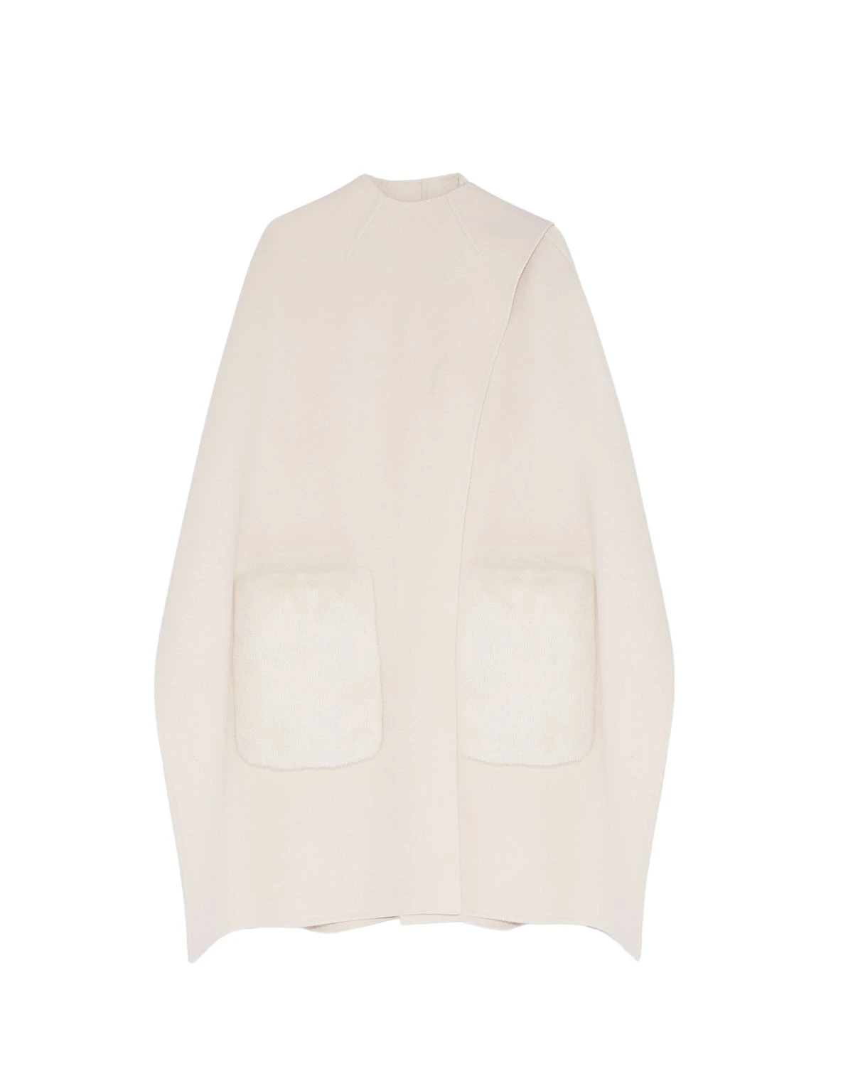 Yves Salomon Cashmere Wool Cape With Over Pockets In Mink Fur51948 nobg Yves Salomon Cashmere Wool Cape With Over Pockets In Mink Fur51948 nobg