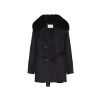 Yves Salomon Cashmere Wool Peacot With Fox Fur Collar 748054 nobg Yves Salomon Cashmere Wool Peacot With Fox Fur Collar 748054 nobg