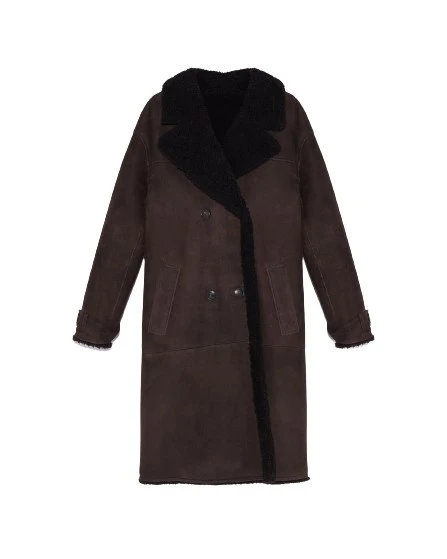 Yves Salomon Long Double Breasted Coat In Merino Wool76867 nobg Yves Salomon Long Double Breasted Coat In Merino Wool76867 nobg