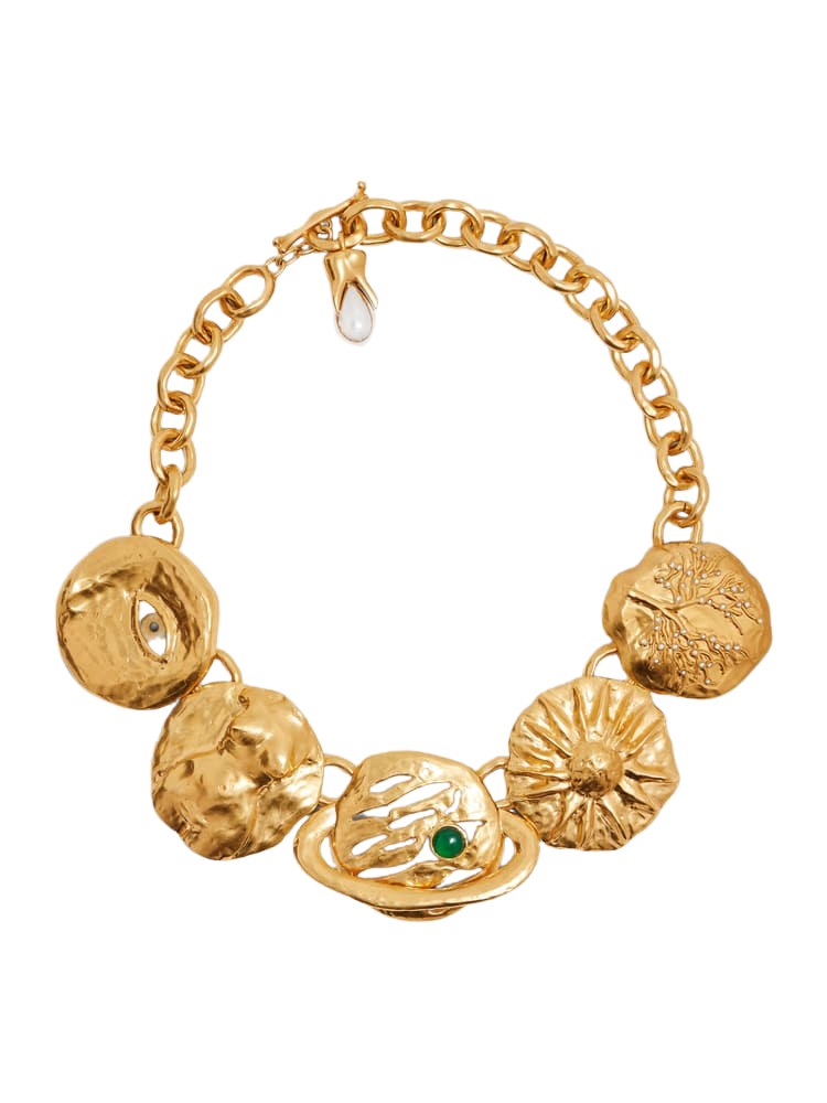 358 Silver Medallion Charm Bracelet