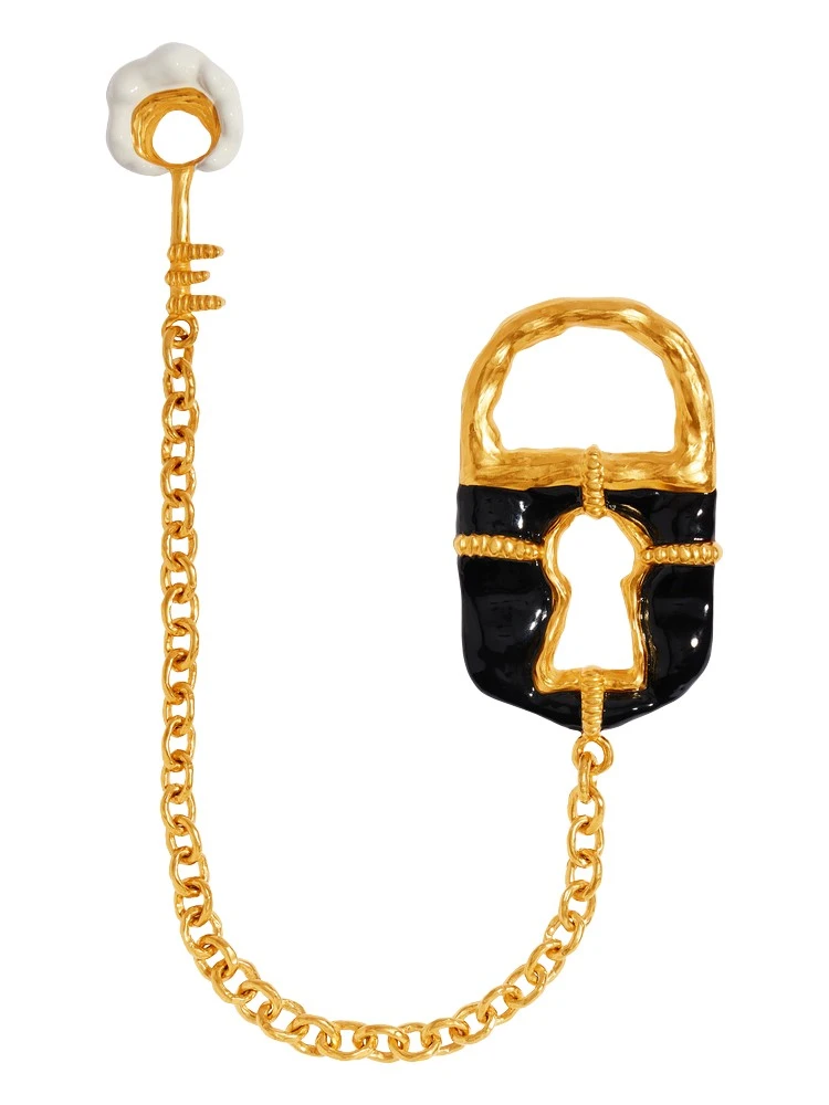 Schiaparelli Padlock And Key Brooch22301 nobg Schiaparelli Padlock And Key Brooch22301 nobg