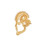 Schiaparelli Surrealist Snail Face Brooch35402 nobg