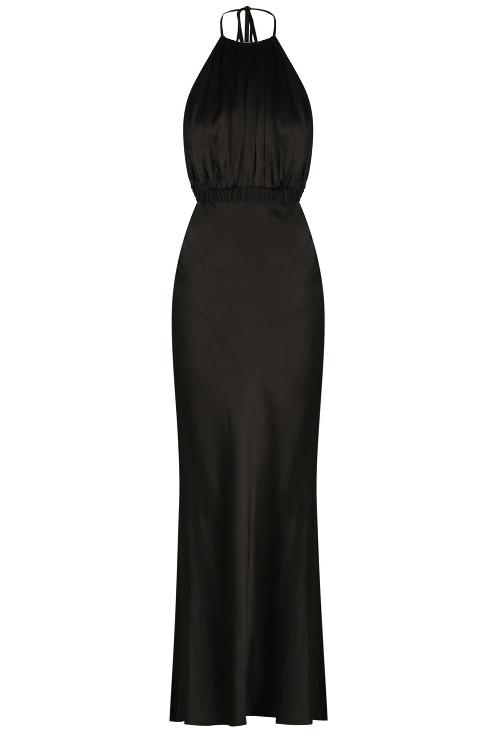 Shona-Joy-Angelica-Ruched-Open-Back-Halter-Midi-Dress-Black Shona Joy dress