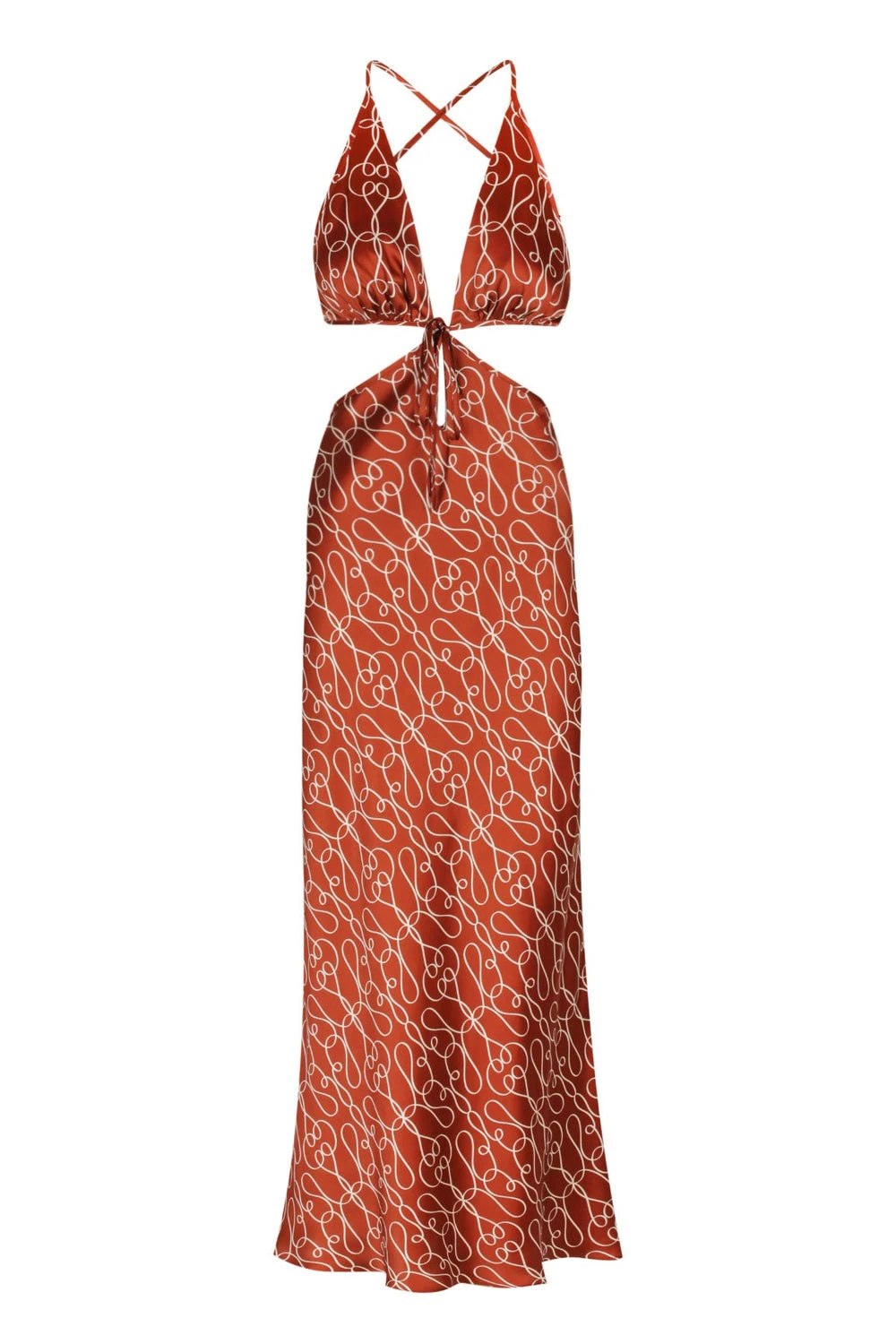 Shona-Joy-Artisti-Silk-Cut-Out-Tie-Back-Midi-Dress Shona Joy dress