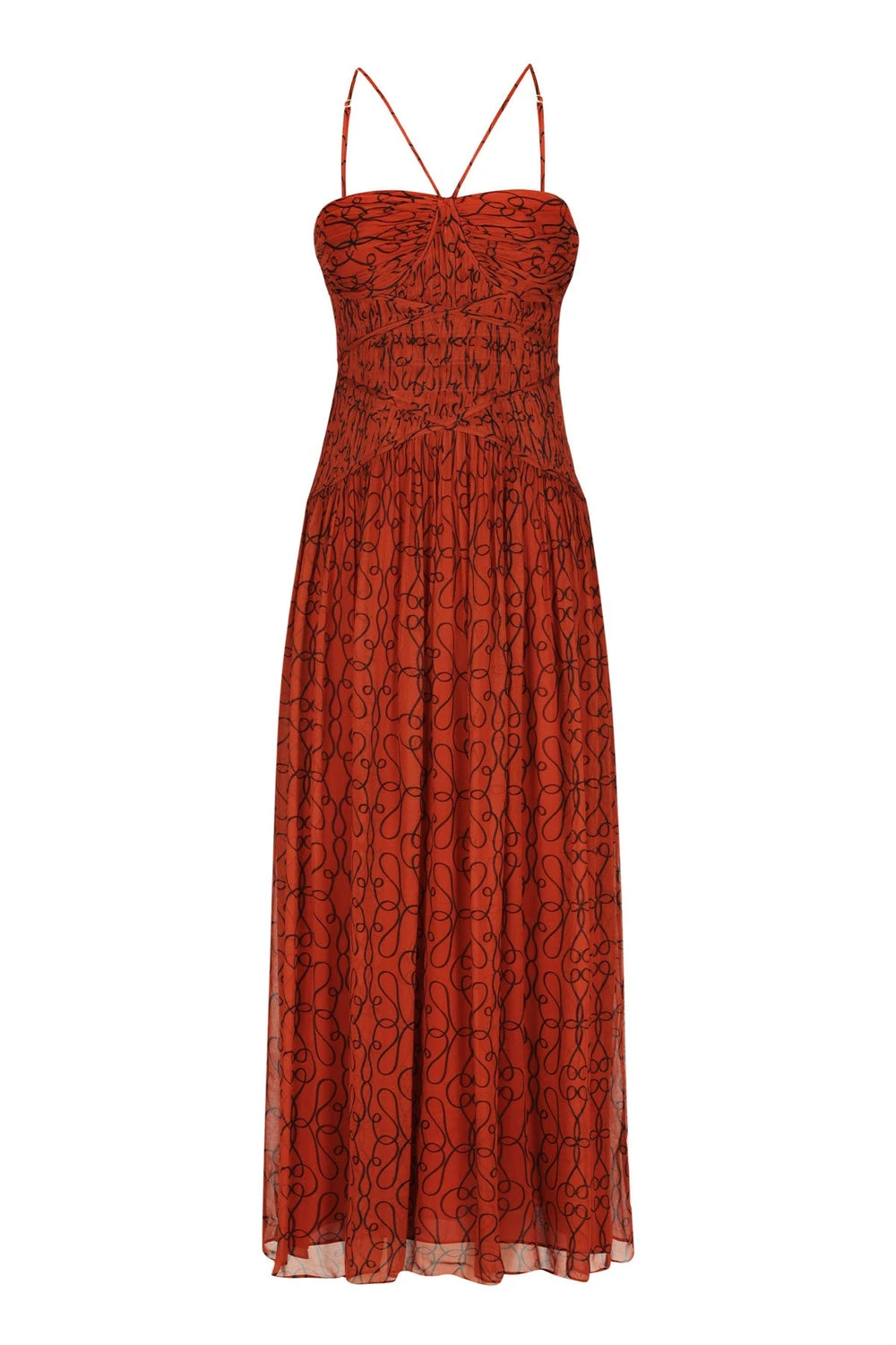 Shona-Joy-Atrani-Ruched-Bodice-Midi-Dress Shona Joy dress