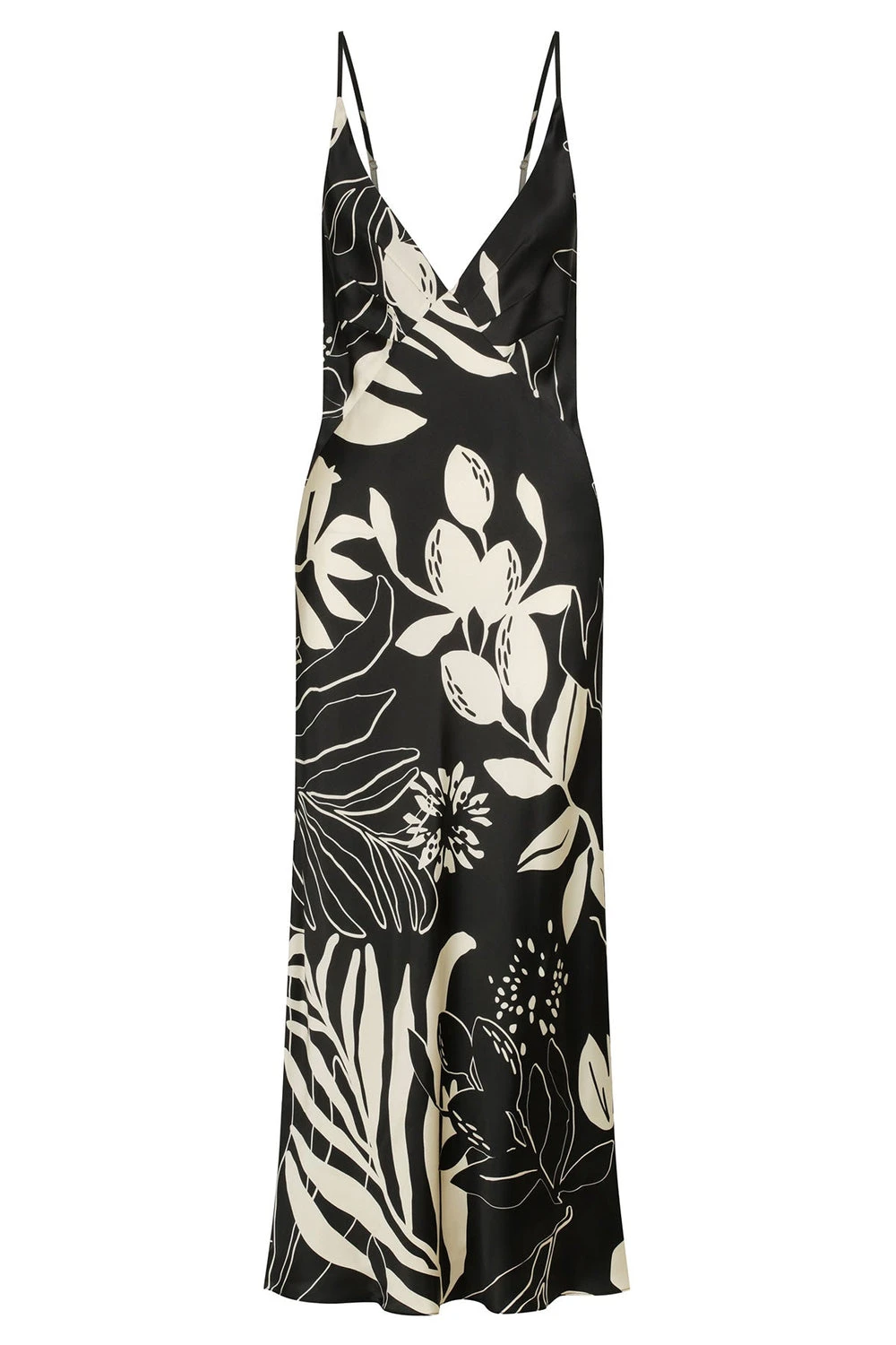 Shona-Joy-Capri-Silk-Plunged-Slip-Midi-Dress Shona Joy dress