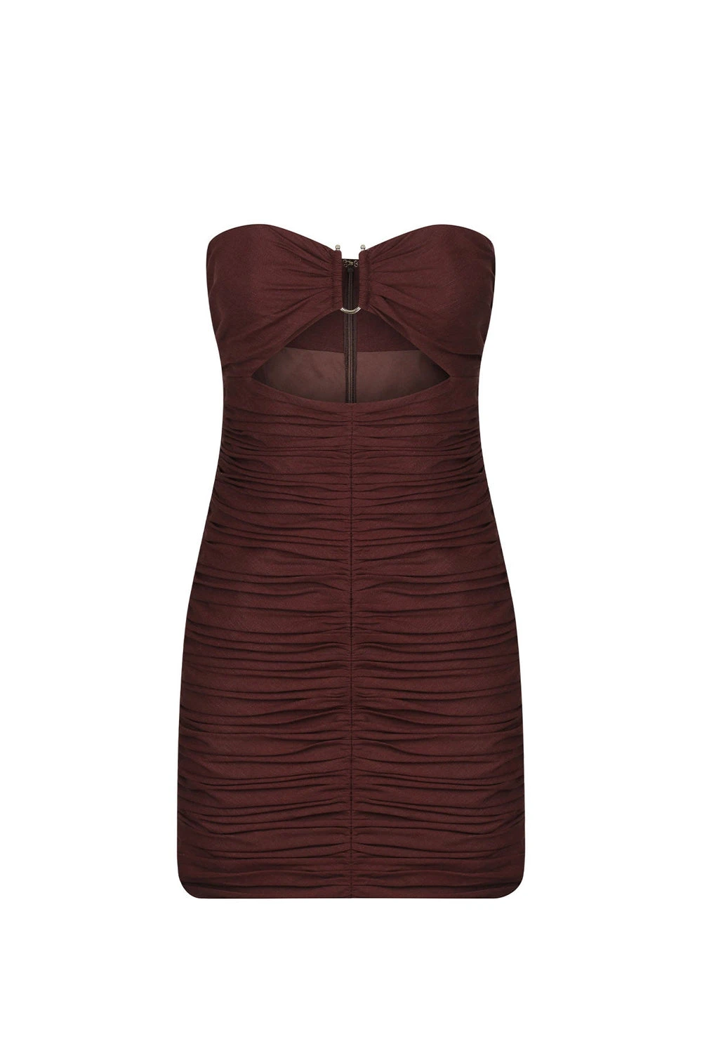 Shona-Joy-Cezanne-Linen-Strapless-Fitted-Mini-Dress-Cocoa Shona Joy dress