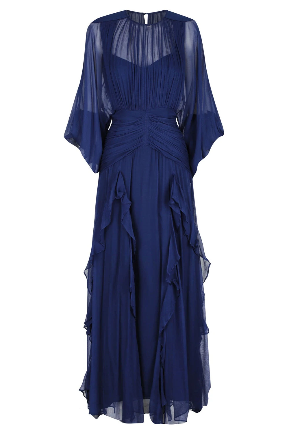 Shona-Joy-Isola-Round-Neck-Balloon-Sleeve-Maxi-Dress-Tyrrhenian-Blue Shona Joy dress