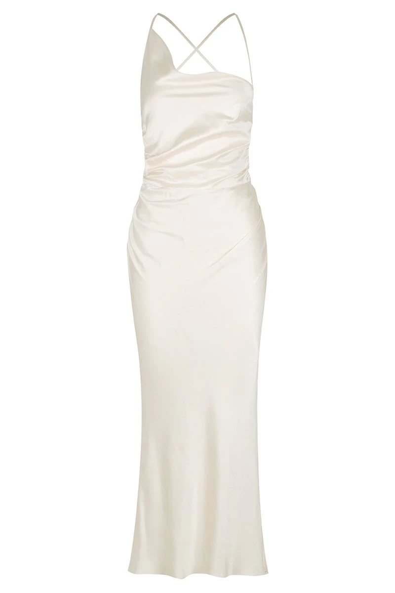 Shona-Joy-La-Lune-Asymmetrical-Bias-Cowl-Midi-Dress-Cream Shona Joy dress