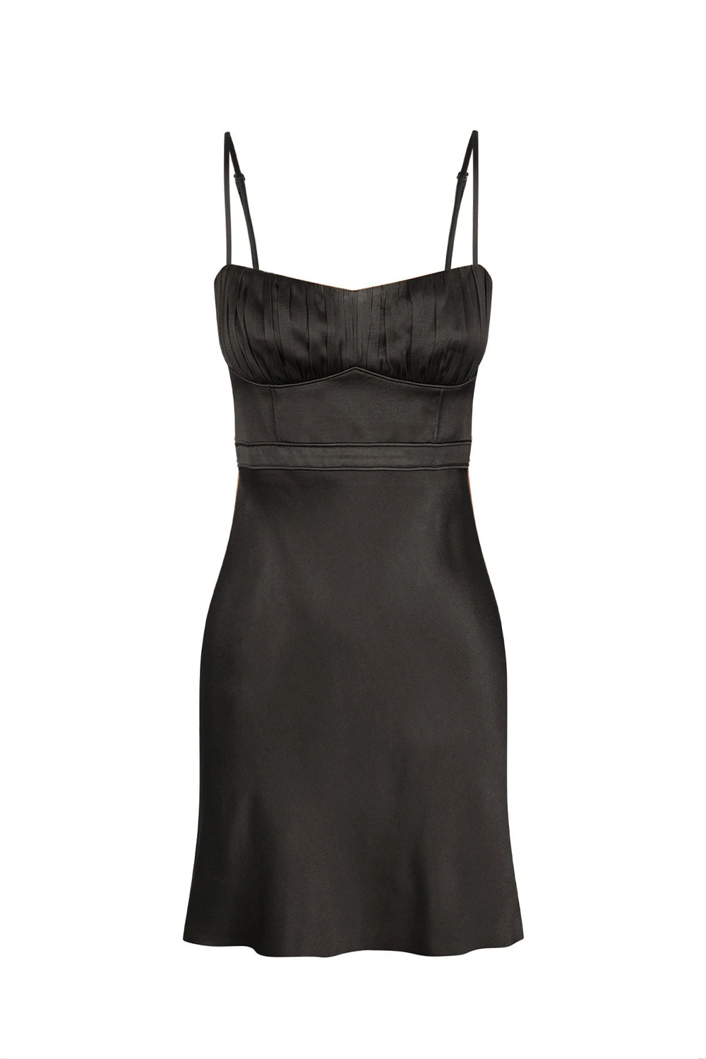 Shona-Joy-La-Lune-Corded-Ruched-Mini-Dress-Black Shona Joy dress