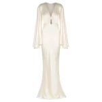 Shona-Joy-La-Lune-Flared-Sleeve-Keyhole-Maxi-Dress-Cream Shona Joy dress