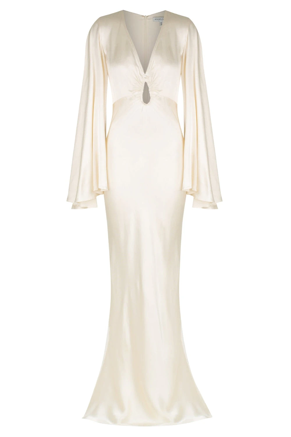 Shona-Joy-La-Lune-Flared-Sleeve-Keyhole-Maxi-Dress-Cream Shona Joy dress