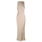 Shona-Joy-La-Lune-High-Neck-Midi-Dress-Gold Shona Joy dress