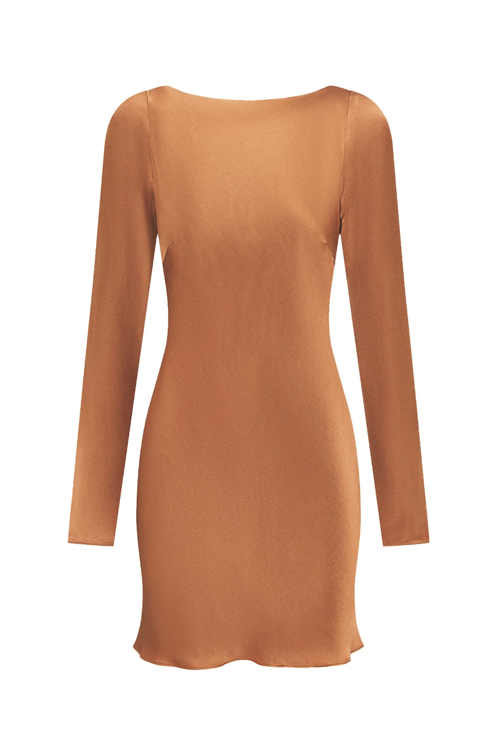 Shona-Joy-La-Lune-Long-Sleeve-Backless-Mini-Dress-Copper Shona Joy dress