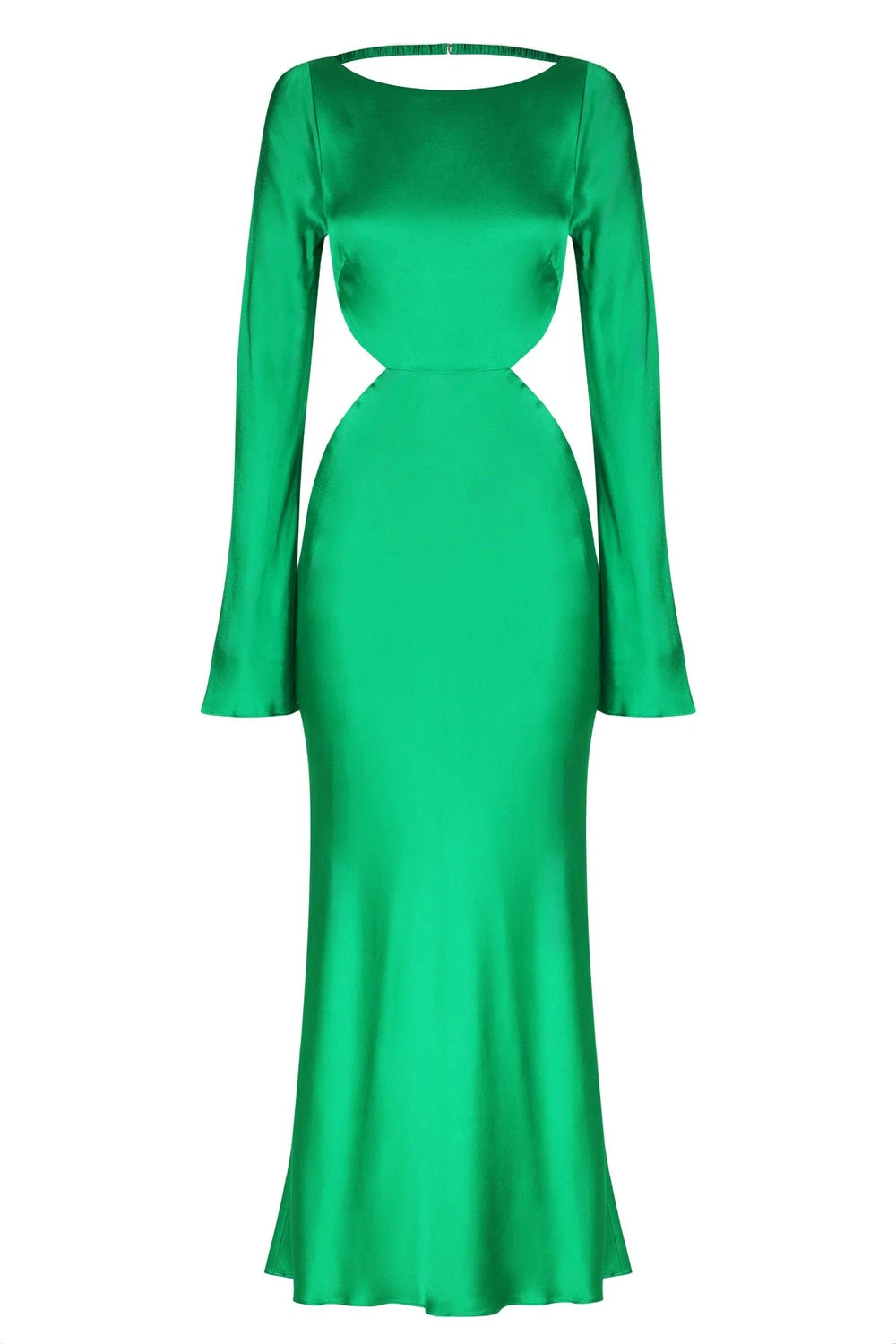 Shona-Joy-Lana-Long-Sleeve-Open-Back-Midi-Dress-Tree-Green Shona Joy dress