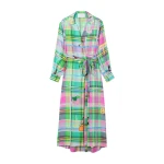 AZ FACTORY Silk Twill Wrapped Dress Chromatic Love77704 nobg AZ FACTORY Silk Twill Wrapped Dress Chromatic Love77704 nobg