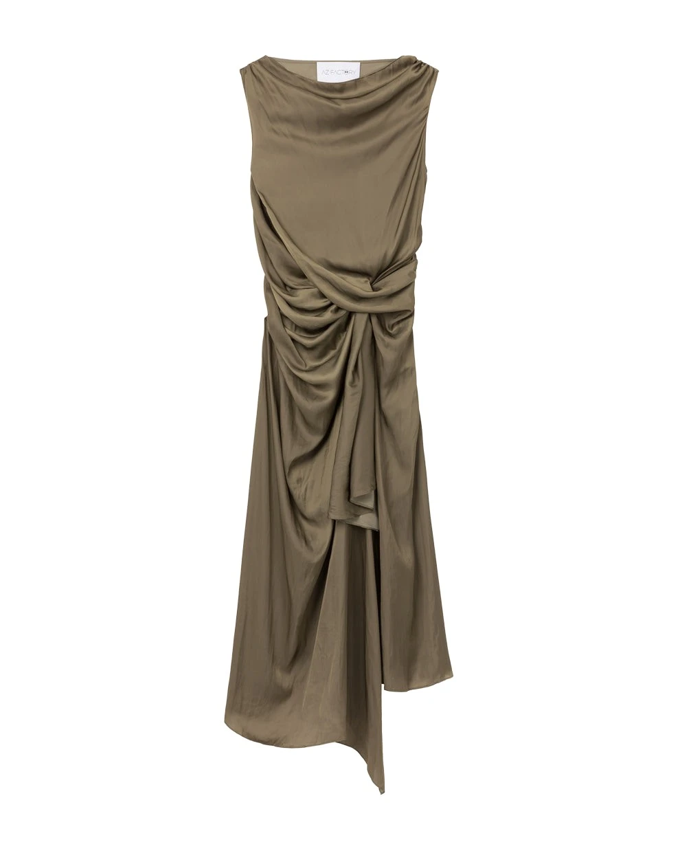 AZ FACTORY Sleeveless Draped Dress Khaki55182 nobg AZ FACTORY Sleeveless Draped Dress Khaki55182 nobg
