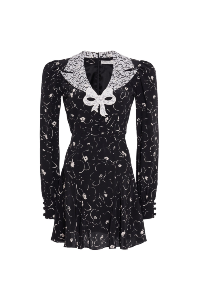 Alessandra Rich Floral Print Silk Mini Dress With Lace Collar scaled14977 nobg