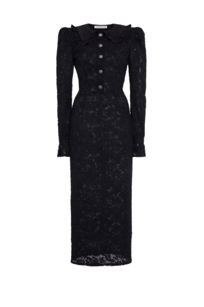 Alessandra Rich Lace Dress With Collar And Buttons scaled22081 nobg