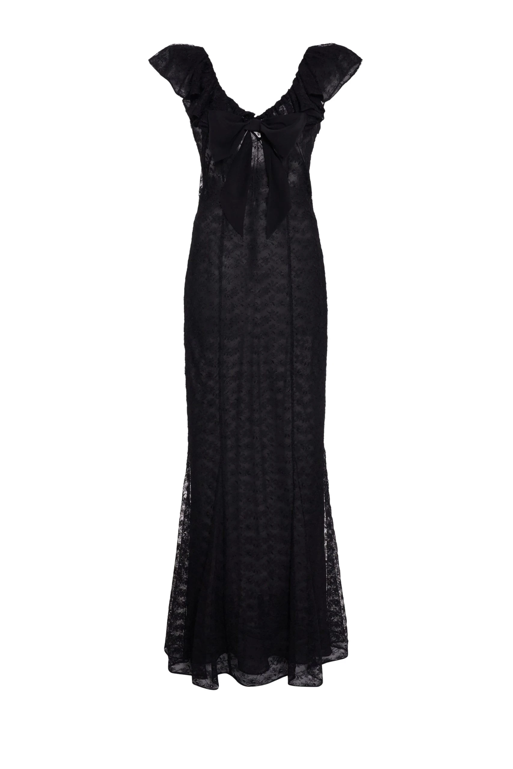 Alessandra Rich Lace Evening Dress With Volant Collar And Bow scaled48996 nobg Alessandra Rich Lace Evening Dress With Volant Collar And Bow scaled48996 nobg