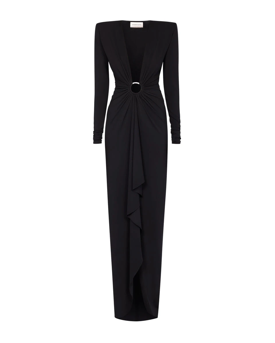 Alexandre-Vauthier-V-Neck-Long-Dress Alexandre Vauthier dress