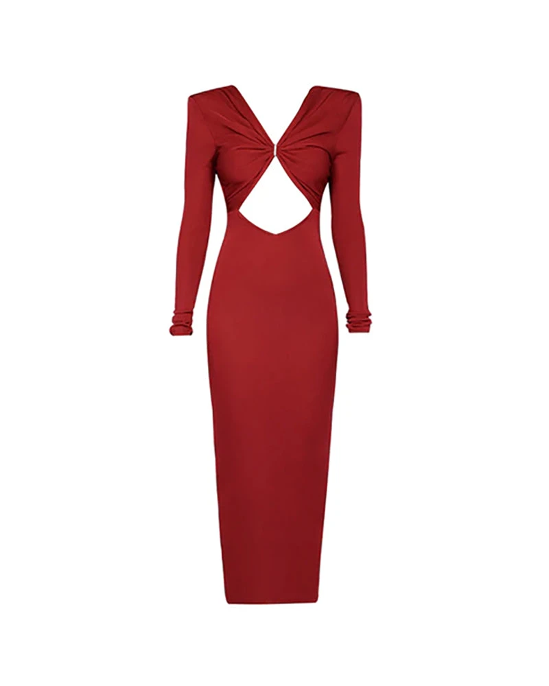 Alexandre-Vauthier-Viscose-Knit-Maxi-Dress Alexandre Vauthier dress