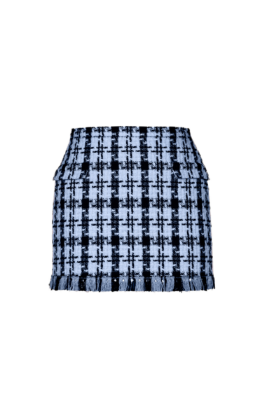 Loulou Brand Funny Face Miniskirt In Blue86758 nobg