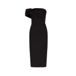 Milla Black Classy midi dress with open neckline Milla dress
