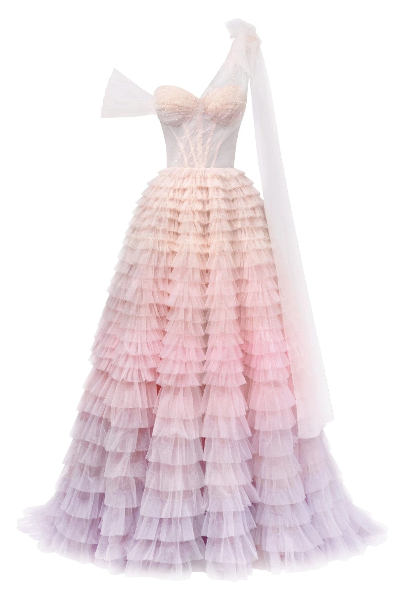 Milla Charming ball gown with the frill-layered ombre maxi skirt Milla dress