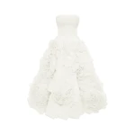Milla Dramatically flowered tulle dress in white Milla dress