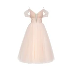 Milla Feminine tulle cocktail dress with the light off-the-shoulder sleeves Milla dress