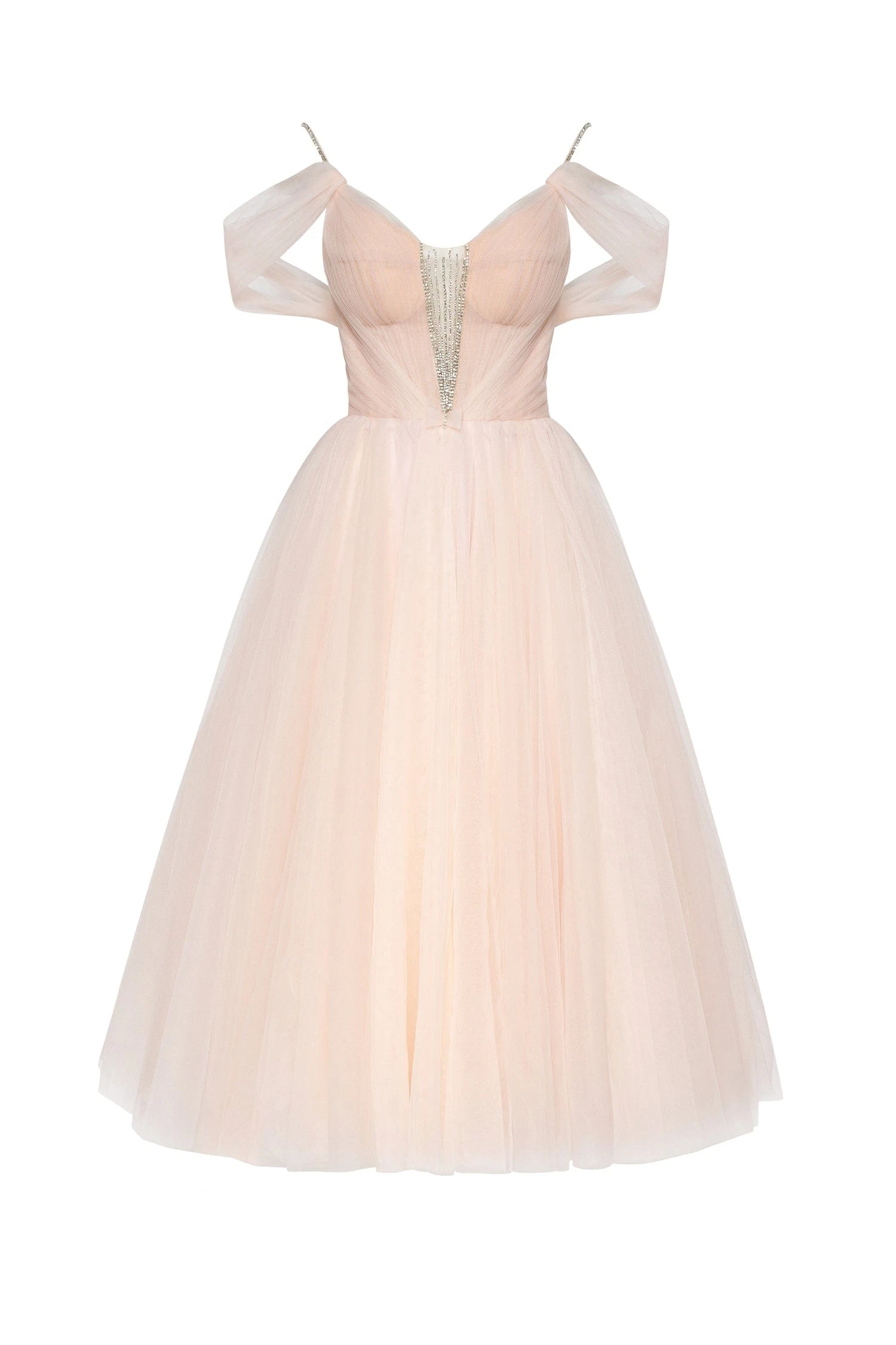 Milla Feminine tulle cocktail dress with the light off-the-shoulder sleeves Milla dress