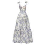 Milla Hydrangea Tender floral maxi tie-strap dress Milla dress
