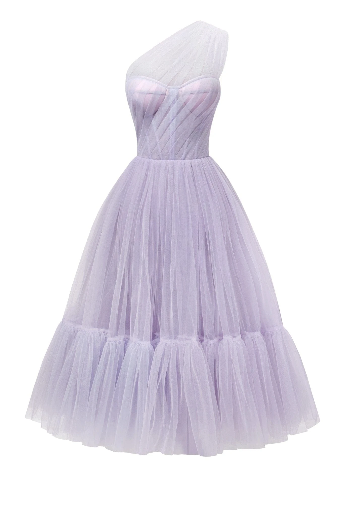 Milla Lavender One-Shoulder Cocktail Tulle Dress Milla dress