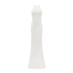 Milla Lustrous white halterneck maxi dress Milla dress