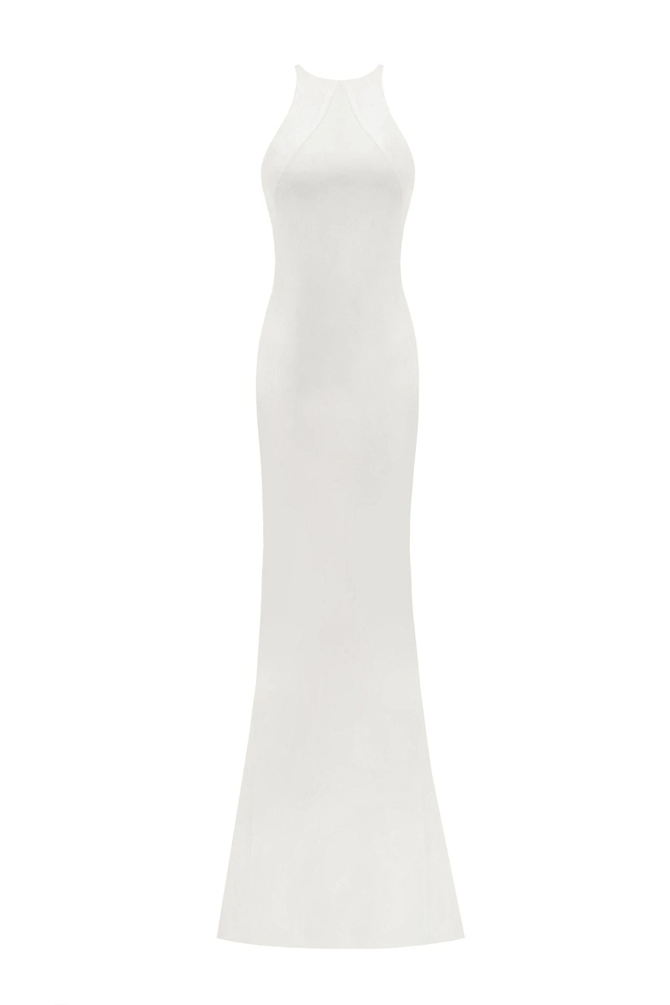 Milla Lustrous white halterneck maxi dress Milla dress