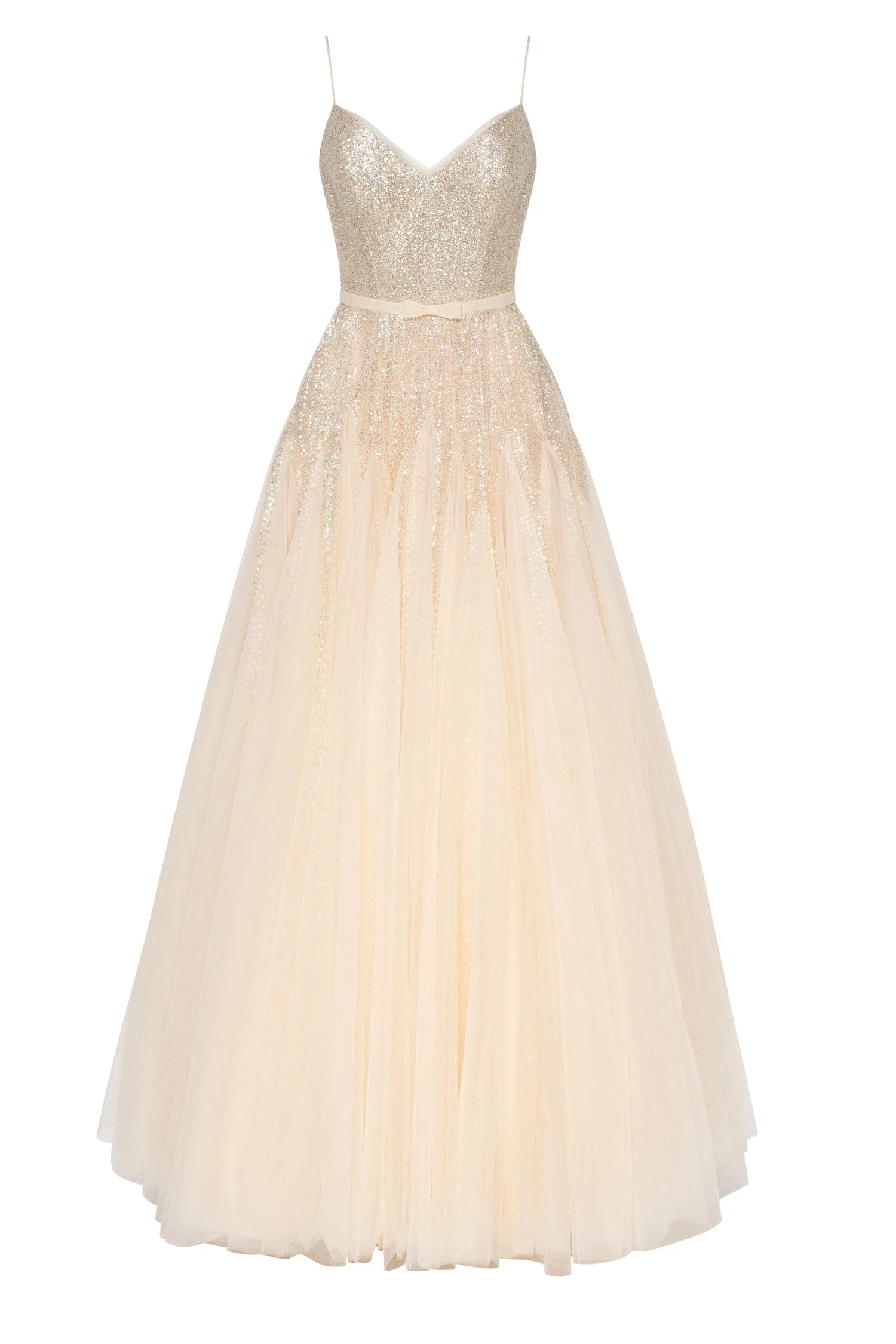 Milla Melon Fitted maxi tulle dress sprinkled with glitter Milla dress