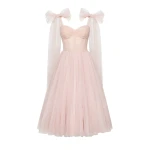 Milla Misty Rose Sparkly off-the-shoulder tulle dress Milla dress