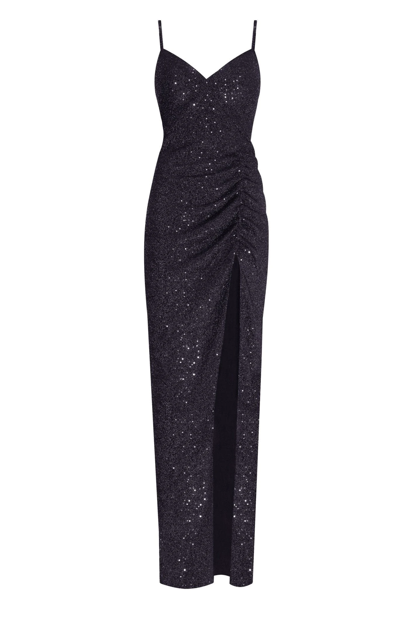 Milla Spectacular sequined maxi gown on long spaghetti straps Milla dress