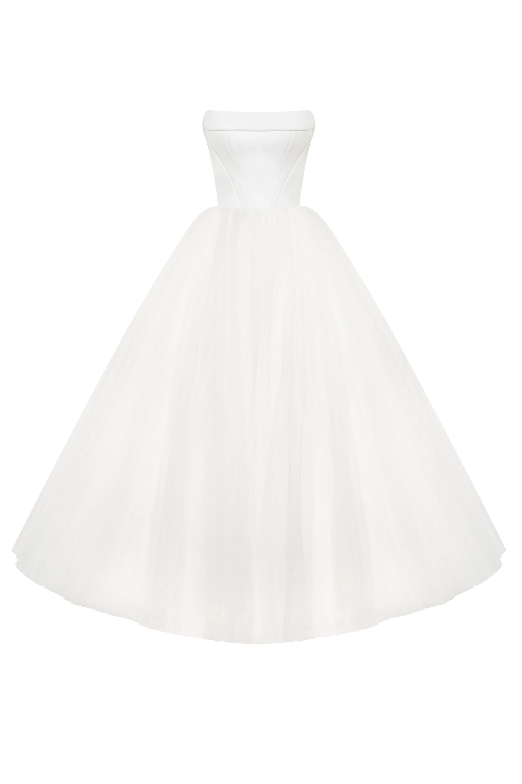 Milla Spectacular tulle evening co-ord set with statement long gloves Milla dress